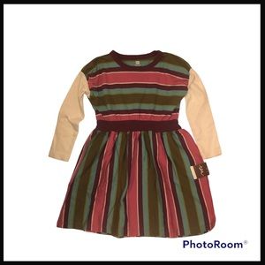 Tea Collection Striped Dress little girl Size 5 NWT